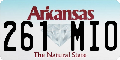 AR license plate 261MIO