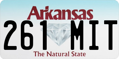AR license plate 261MIT
