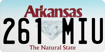 AR license plate 261MIU