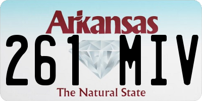 AR license plate 261MIV