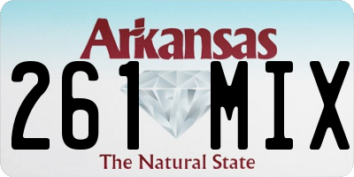 AR license plate 261MIX