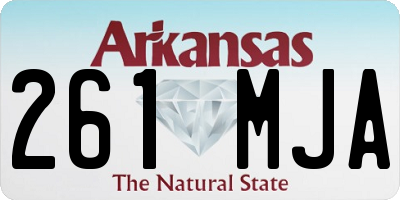 AR license plate 261MJA