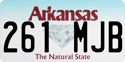 AR license plate 261MJB