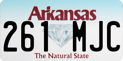 AR license plate 261MJC