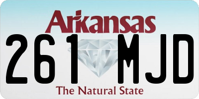 AR license plate 261MJD