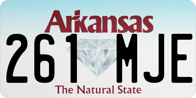 AR license plate 261MJE