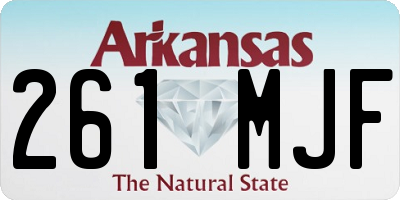 AR license plate 261MJF