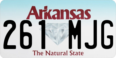 AR license plate 261MJG