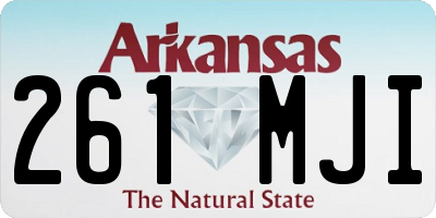 AR license plate 261MJI