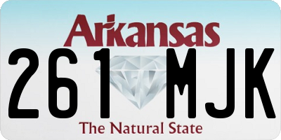 AR license plate 261MJK