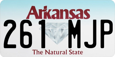 AR license plate 261MJP