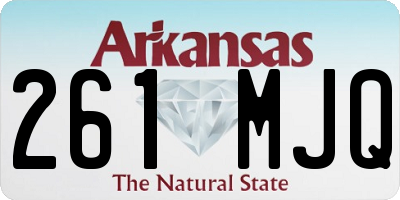 AR license plate 261MJQ
