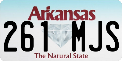 AR license plate 261MJS