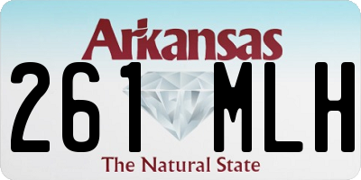 AR license plate 261MLH