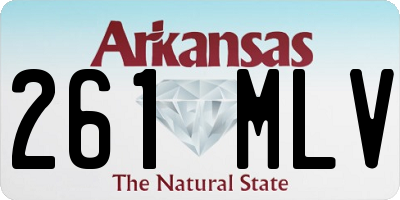 AR license plate 261MLV