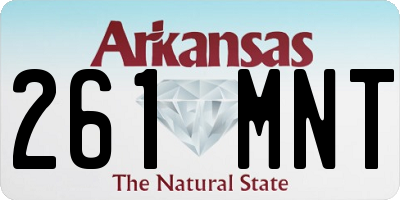 AR license plate 261MNT