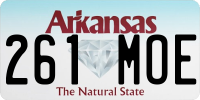 AR license plate 261MOE