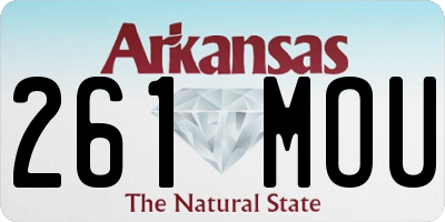 AR license plate 261MOU