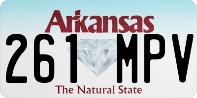 AR license plate 261MPV