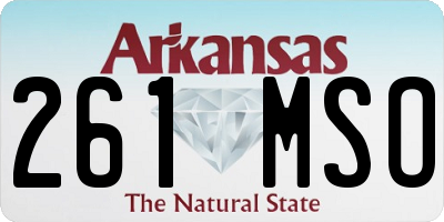AR license plate 261MSO