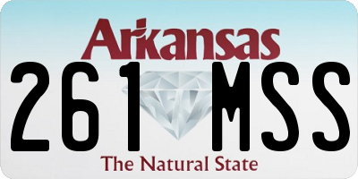 AR license plate 261MSS