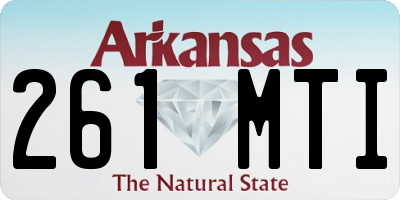 AR license plate 261MTI