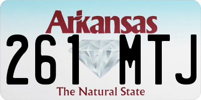 AR license plate 261MTJ