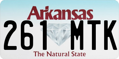 AR license plate 261MTK