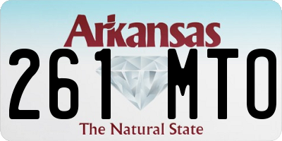 AR license plate 261MTO