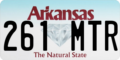 AR license plate 261MTR