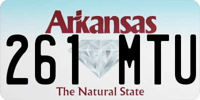 AR license plate 261MTU