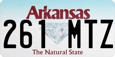 AR license plate 261MTZ