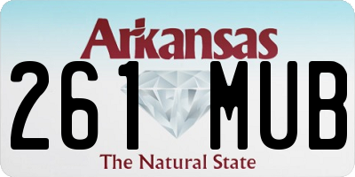 AR license plate 261MUB