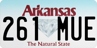 AR license plate 261MUE