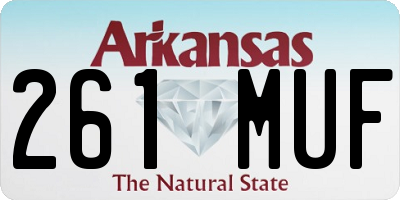 AR license plate 261MUF