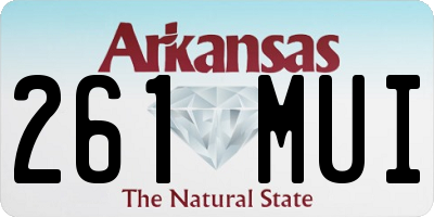 AR license plate 261MUI