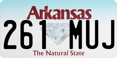 AR license plate 261MUJ