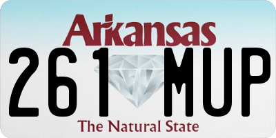AR license plate 261MUP