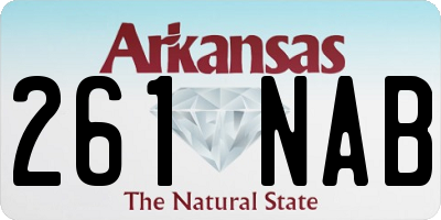 AR license plate 261NAB