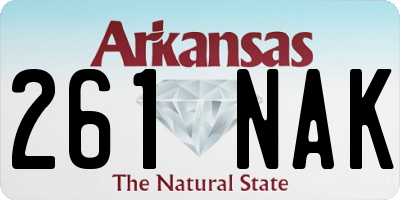 AR license plate 261NAK