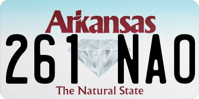 AR license plate 261NAO