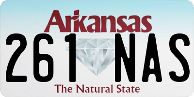 AR license plate 261NAS