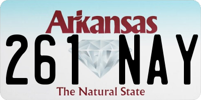 AR license plate 261NAY