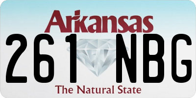 AR license plate 261NBG