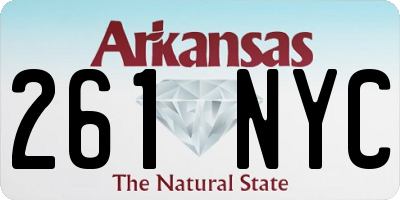 AR license plate 261NYC