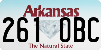 AR license plate 261OBC