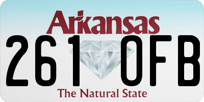 AR license plate 261OFB