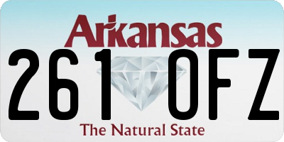 AR license plate 261OFZ