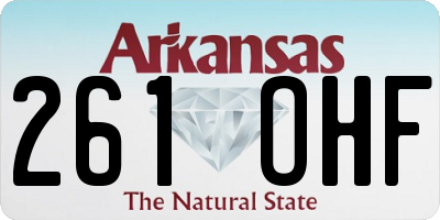 AR license plate 261OHF