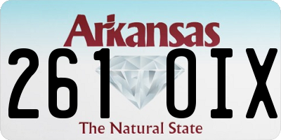 AR license plate 261OIX